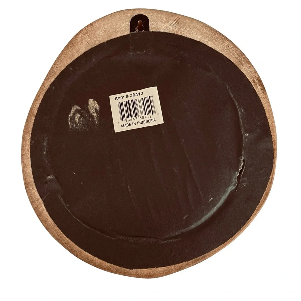 Abstract Natural Wood Mirror